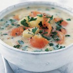 Сливочный суп  с лососем
