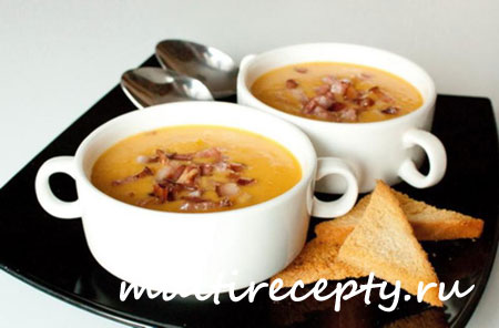 Рецепт горохового супа с беконом в мультиварке