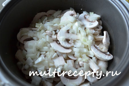 Протушить грибы с луком в мультиварке 15 минут