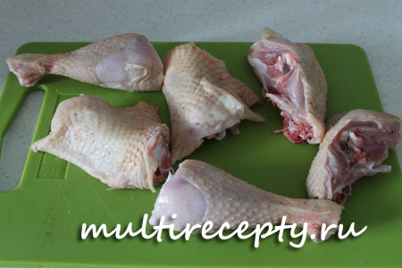 Приготовление курицы с кабачками в мультиварке