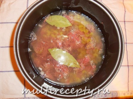 Макароны с тушенкой в мультиварке фото рецепт
